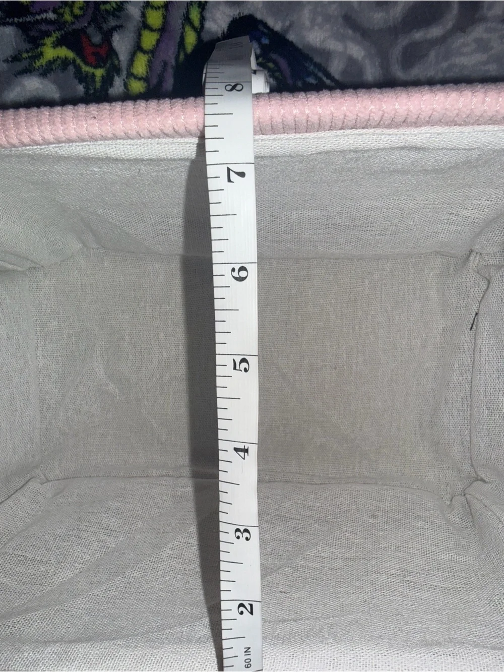 Juicy Couture Blush Pink Corduroy Storage Bin Basket